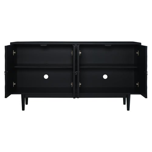 Bellemave® Modern 4 - Door Sideboard with Convex Pattern Doors and 2 Silver Handle - Bellemave