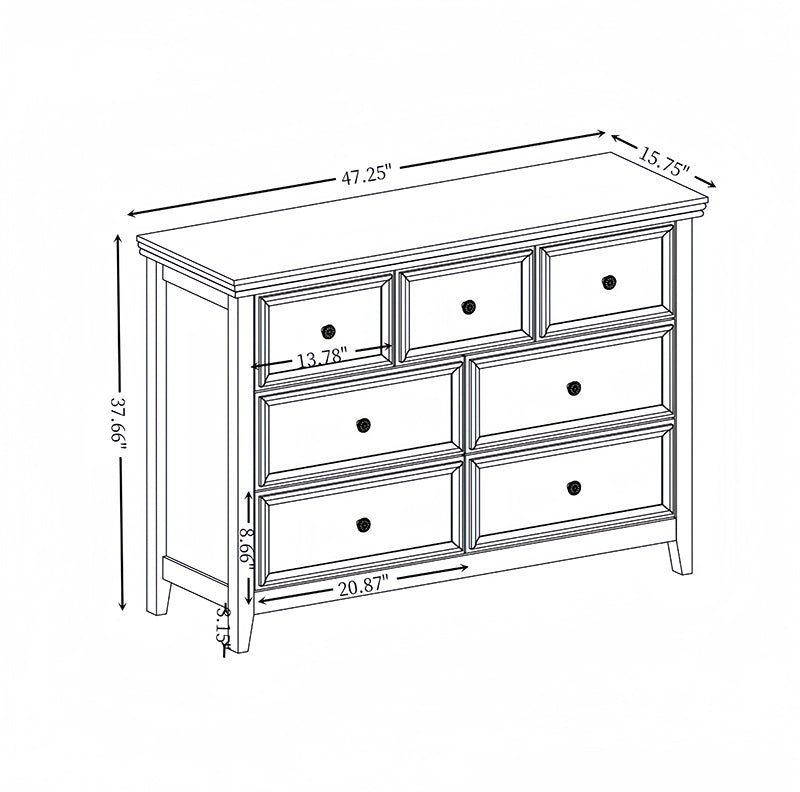 Bellemave® Modern 7 Drawers Dresser - Bellemave