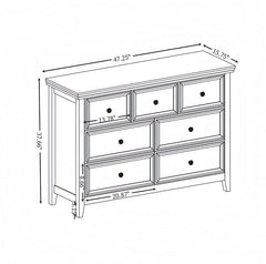 Bellemave® Modern 7 Drawers Dresser - Bellemave