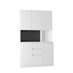 Bellemave® Modern 74" Kitchen Pantry Cabinet with Charging Station and 2 Drawer - Bellemave