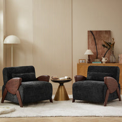 Bellemave® Modern Accent Armchair with Plush Cushioning, Comfortable Armrests - Bellemave