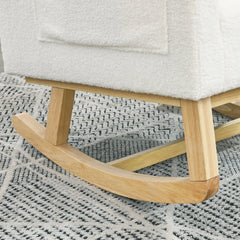 Bellemave® Modern Accent Casual Armchair Rocker with One Lumbar Pillow and Two Side Pockets - Bellemave