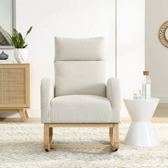 Bellemave® Modern Accent High Backrest Living Room Lounge Arm Rocking Chair with Two Side Pocket - Bellemave