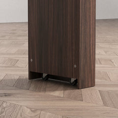 Bellemave® Modern Bar Cabinet with Rotating Top, 6 Storage space and 2 Ribbed Glass Door - Bellemave