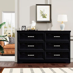 Bellemave® Modern Bedroom Clothes Organizer with 6 Drawers and Metal Pulls - Bellemave