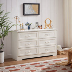 Bellemave® Modern Bedroom Clothes Organizer with 6 Drawers and Metal Pulls - Bellemave