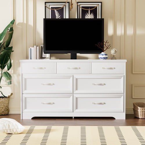 Bellemave® Modern Bedroom Dresser of Drawers with 7 Drawers, Clothes Organizer and Metal Pulls - Bellemave