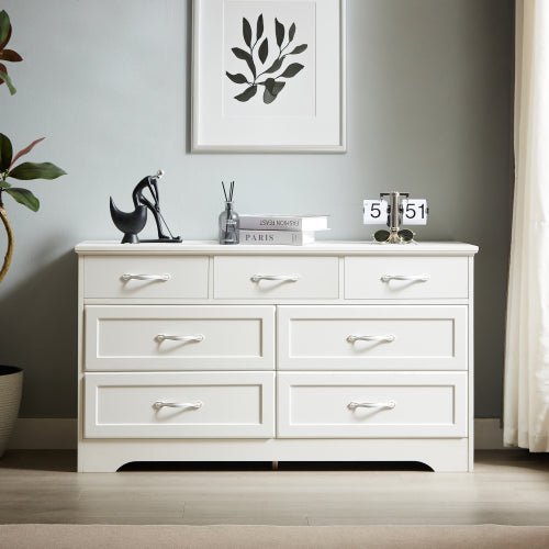 Bellemave® Modern Bedroom Dresser of Drawers with 7 Drawers, Clothes Organizer and Metal Pulls - Bellemave