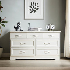 Bellemave® Modern Bedroom Dresser of Drawers with 7 Drawers, Clothes Organizer and Metal Pulls - Bellemave