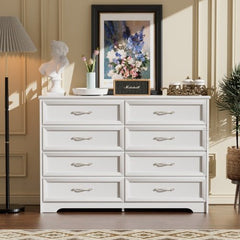 Bellemave® Modern Bedroom Dresser of Drawers with 8 Drawers, Clothes Organizer and Metal Pulls - Bellemave