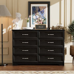 Bellemave® Modern Bedroom Dresser of Drawers with 8 Drawers, Clothes Organizer and Metal Pulls - Bellemave