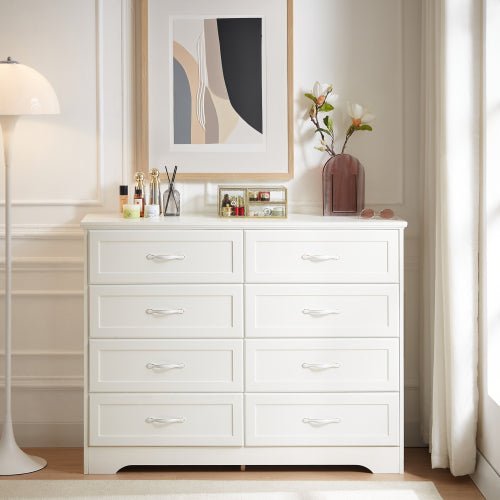 Bellemave® Modern Bedroom Dresser of Drawers with 8 Drawers, Clothes Organizer and Metal Pulls - Bellemave