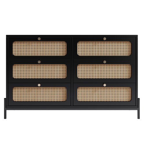 Bellemave® Modern Cannage Rattan 6 - Drawer Storage Cabinet - Bellemave