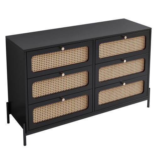 Bellemave® Modern Cannage Rattan 6 - Drawer Storage Cabinet - Bellemave