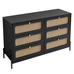 Bellemave® Modern Cannage Rattan 6 - Drawer Storage Cabinet - Bellemave