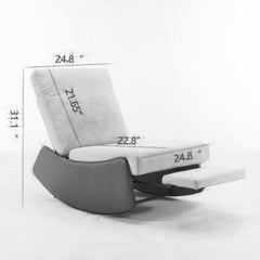 Bellemave® Modern Comfy Nursery Rocking Chair with Footrest - Bellemave