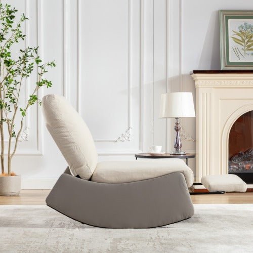 Bellemave® Modern Comfy Nursery Rocking Chair with Footrest - Bellemave