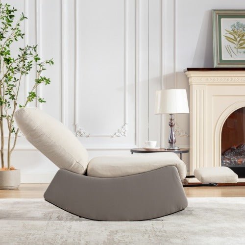Bellemave® Modern Comfy Nursery Rocking Chair with Footrest - Bellemave