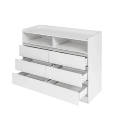 Bellemave® Modern Dressers & Chests of Drawers with Sturdy Frame,6 Drawer Dresser and LED Lights - Bellemave