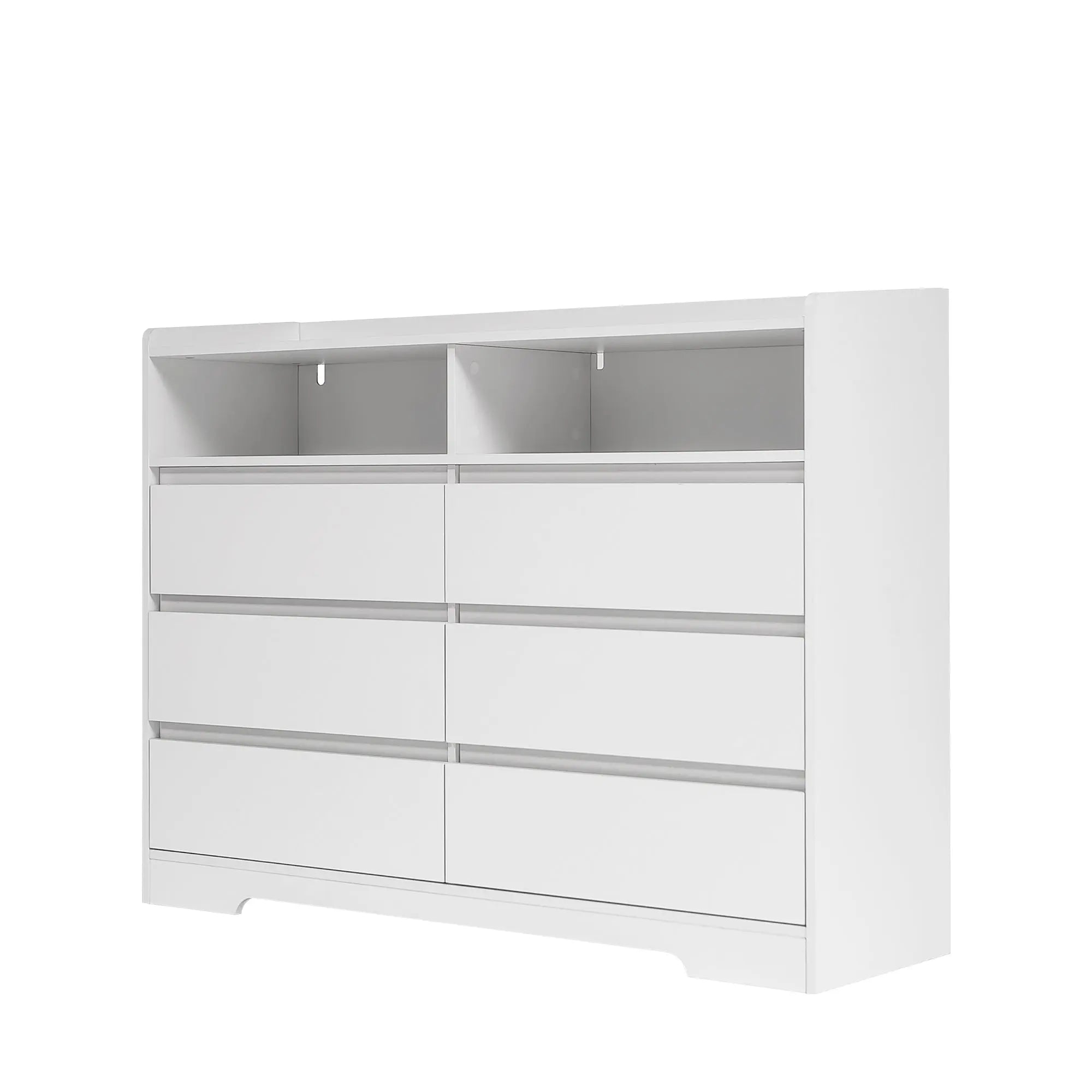 Bellemave® Modern Dressers & Chests of Drawers with Sturdy Frame,6 Drawer Dresser and LED Lights - Bellemave