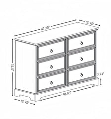 Bellemave® Modern Farmhouse 6 Drawers Chest - Bellemave