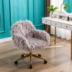 Bellemave® Modern Faux Fur Home Office Chair, Swivel, Height Adjustable - Bellemave