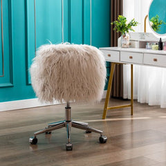 Bellemave® Modern Faux Fur Home Office Chair, Swivel, Height Adjustable - Bellemave