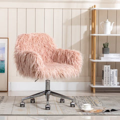 Bellemave® Modern Faux Fur Home Office Chair, Swivel, Height Adjustable - Bellemave