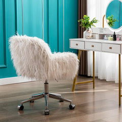 Bellemave® Modern Faux Fur Home Office Chair, Swivel, Height Adjustable - Bellemave