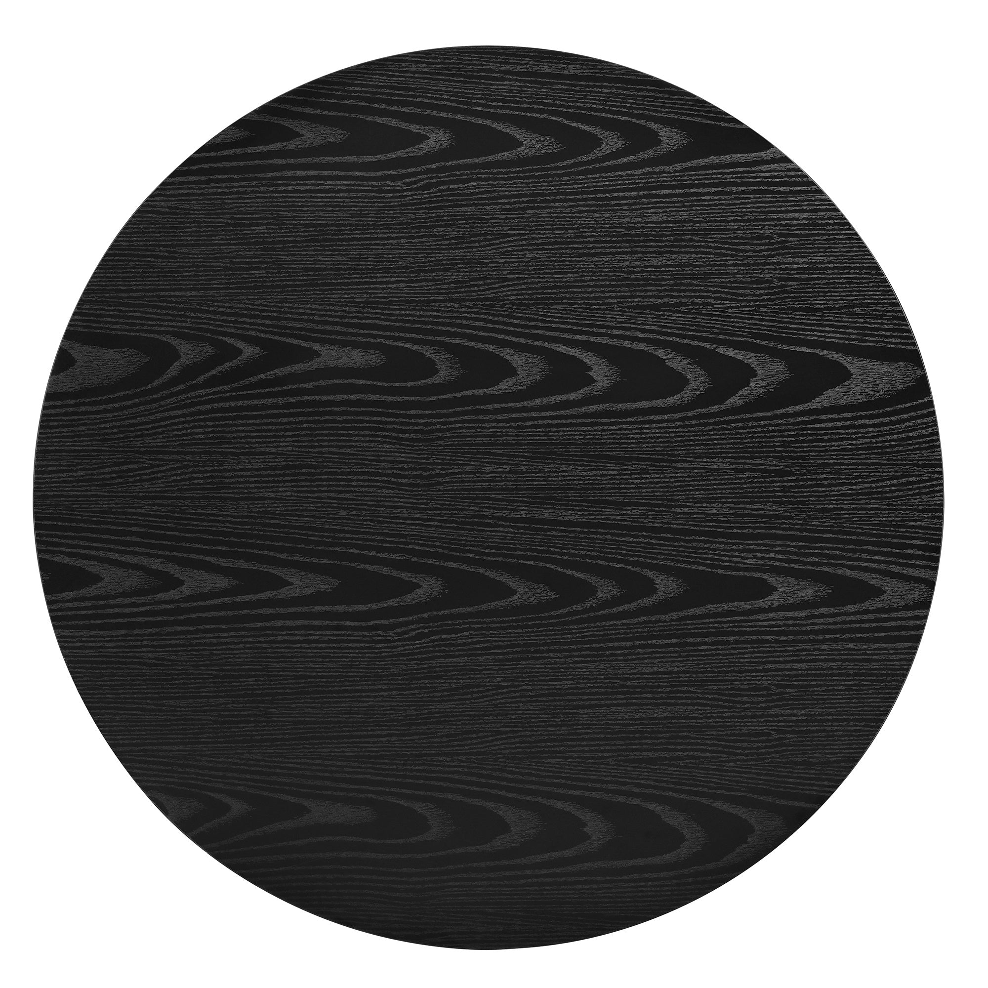 Bellemave® Modern Fluted Coffee Table with Hidden Storage & Sliding Tambour Door, Minimalist Circle Wood Desk - Bellemave