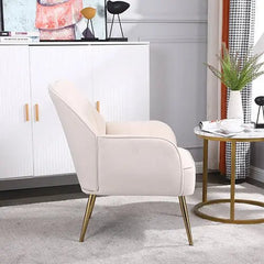 Bellemave® Modern Mid Century Chair Velvet Sherpa Armchair - Bellemave
