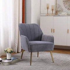 Bellemave® Modern Mid Century Chair Velvet Sherpa Armchair - Bellemave