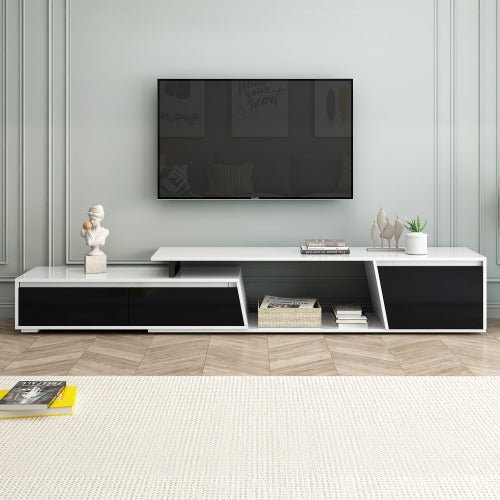 Bellemave® Modern Minimalist Rectangle Extendable TV Stand with 2 Drawers and 1 Cabinet - Bellemave
