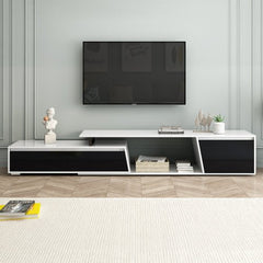 Bellemave® Modern Minimalist Rectangle Extendable TV Stand with 2 Drawers and 1 Cabinet - Bellemave