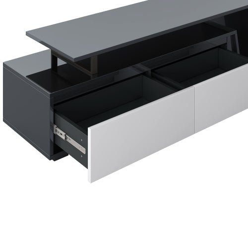 Bellemave® Modern Minimalist Rectangle Extendable TV Stand with 2 Drawers and 1 Cabinet - Bellemave