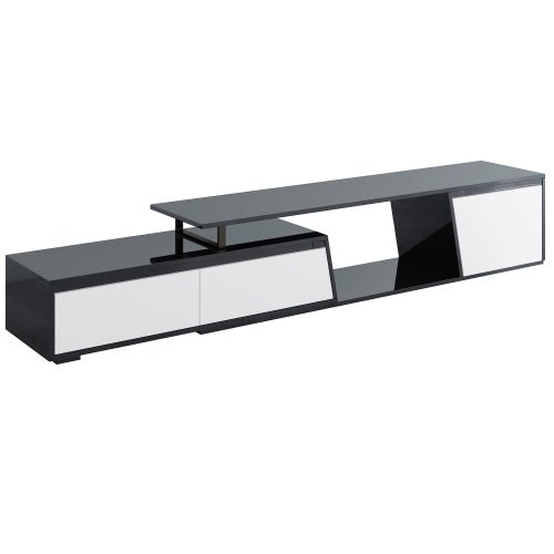 Bellemave® Modern Minimalist Rectangle Extendable TV Stand with 2 Drawers and 1 Cabinet - Bellemave
