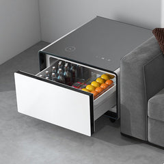 Bellemave® Modern Smart Side Table with Built - in Fridge, Wireless Charging, Temperature Control, Power Socket, USB Ports, Outlet Protection, Induction Light - Bellemave