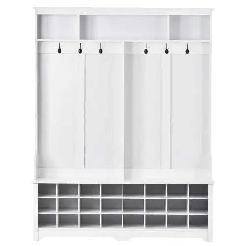 Bellemave® Modern Style Multiple Functions Hallway Coat Rack with Metal Black Hooks - Bellemave