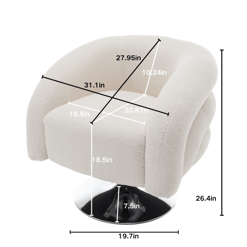 Bellemave® Modern Style Single Swivel Sofa Chair - Bellemave