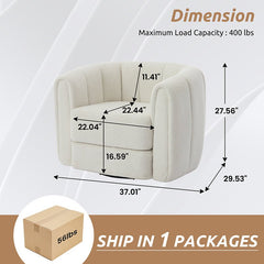 Bellemave® Modern Swivel Round Armchair with Upholstered - Bellemave