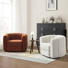 Bellemave® Modern Swivel Round Armchair with Upholstered - Bellemave
