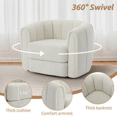Bellemave® Modern Swivel Round Armchair with Upholstered - Bellemave