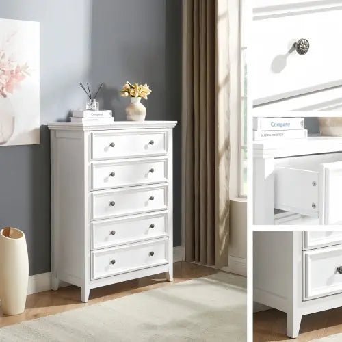 Bellemave® Modern Tall Chest of Drawers Closet Organizers & Storage Clothes with 5 Drawers - Bellemave