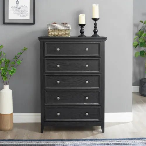 Bellemave® Modern Tall Chest of Drawers Closet Organizers & Storage Clothes with 5 Drawers - Bellemave