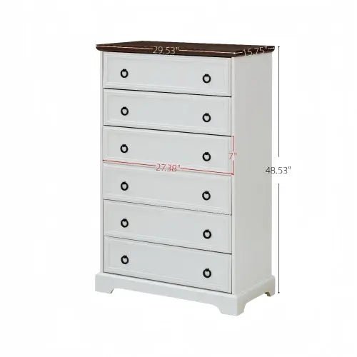 Bellemave® Modern Tall Chest of Drawers Closet Organizers & Storage Clothes with 6 Drawers - Bellemave