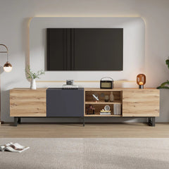 Bellemave® Modern TV with 3 Cabinets& Open Shelves - Bellemave