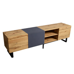 Bellemave® Modern TV with 3 Cabinets& Open Shelves - Bellemave