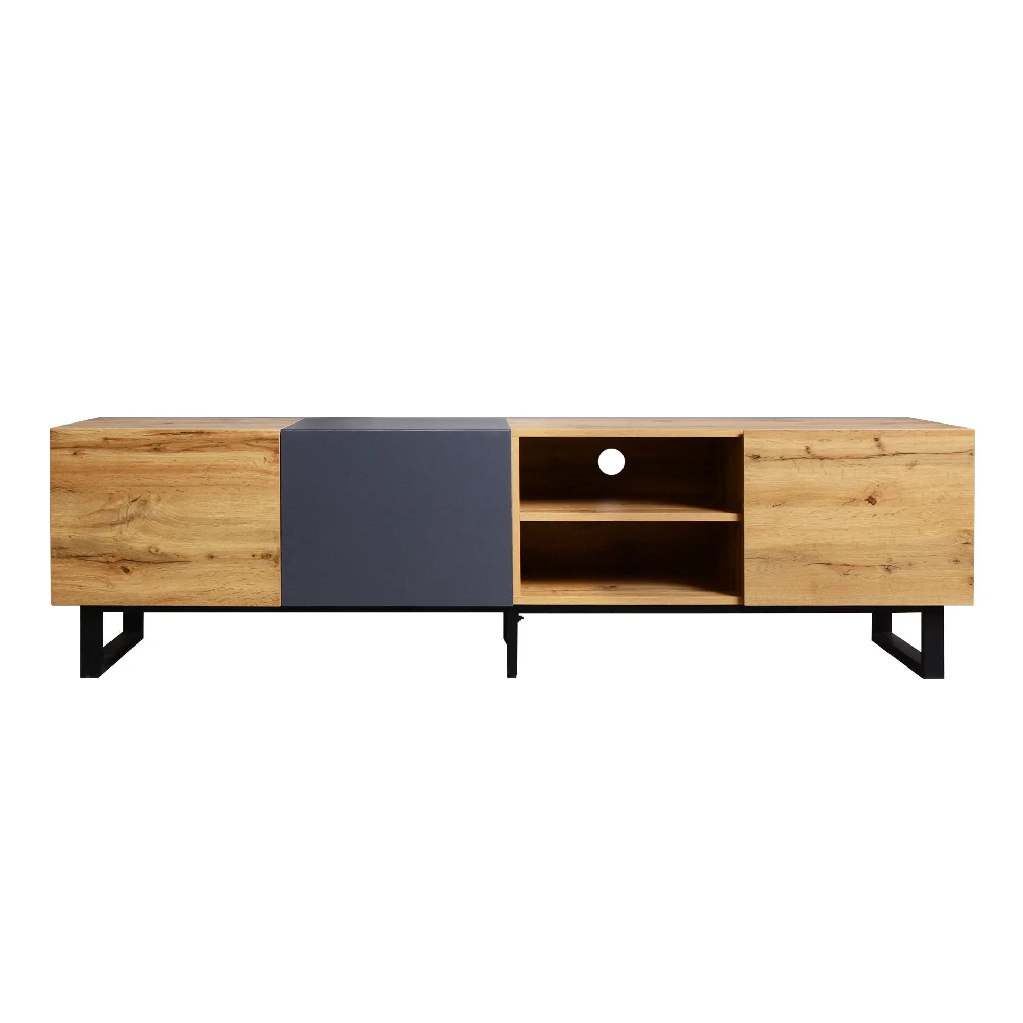 Bellemave® Modern TV with 3 Cabinets& Open Shelves - Bellemave