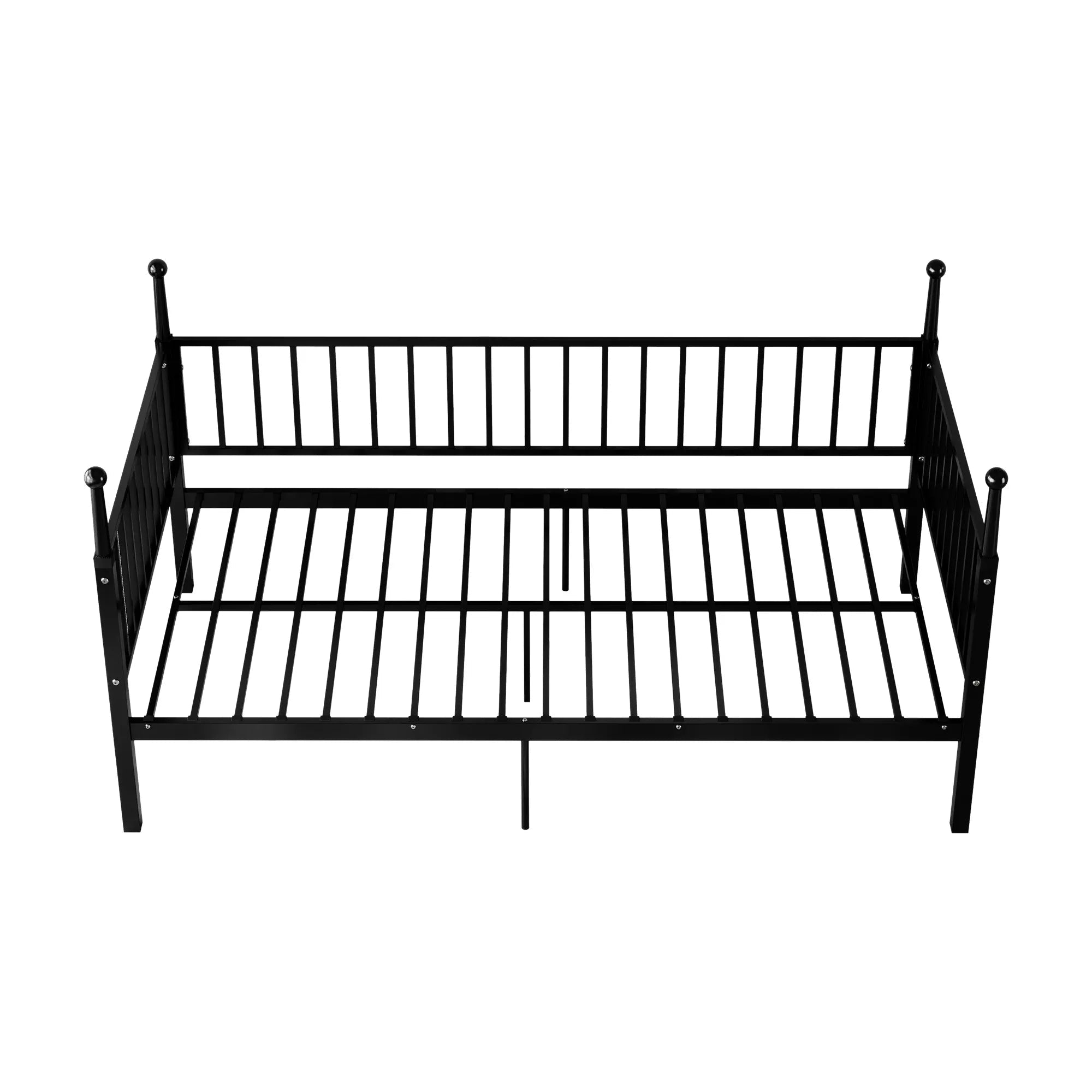 Bellemave® Modern Twin Metal Bunk Bed for Kids and Teens, Durable Steel Frame with Space-Saving Design, No Box Spring Required, Black - Bellemave