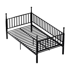 Bellemave® Modern Twin Metal Bunk Bed for Kids and Teens, Durable Steel Frame with Space-Saving Design, No Box Spring Required, Black - Bellemave